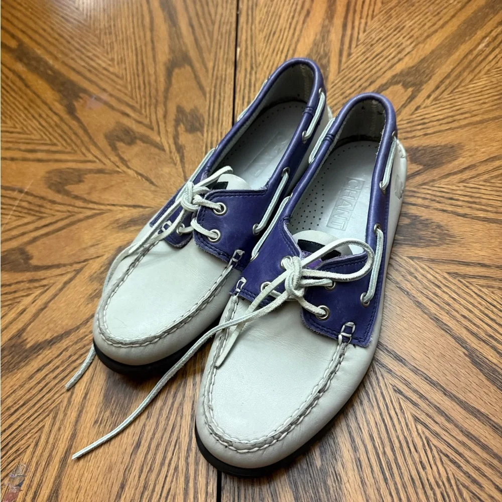 K-State Boat ShoesClassic Blue and White Boat Shoes